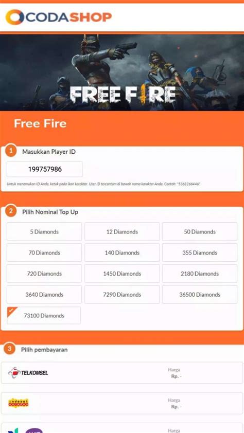 codashop fire free dapat sebelum naik Langsung terima email irit dana game image 5