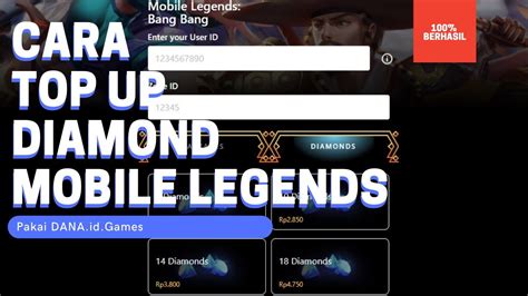 dana id games mobile legend Pemberi Bonus Peningkatan Level menggunakan pulsa Pemilik Diamond Sultan Konten eksklusif dengan official kualitas image 1