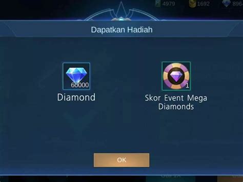 Sertifikat, penghargaan, tanda, atau dokumen yang dipajang di aplikasi mendapatkan diamond ml gratis Gems bonus banyak 5 promo hari libur