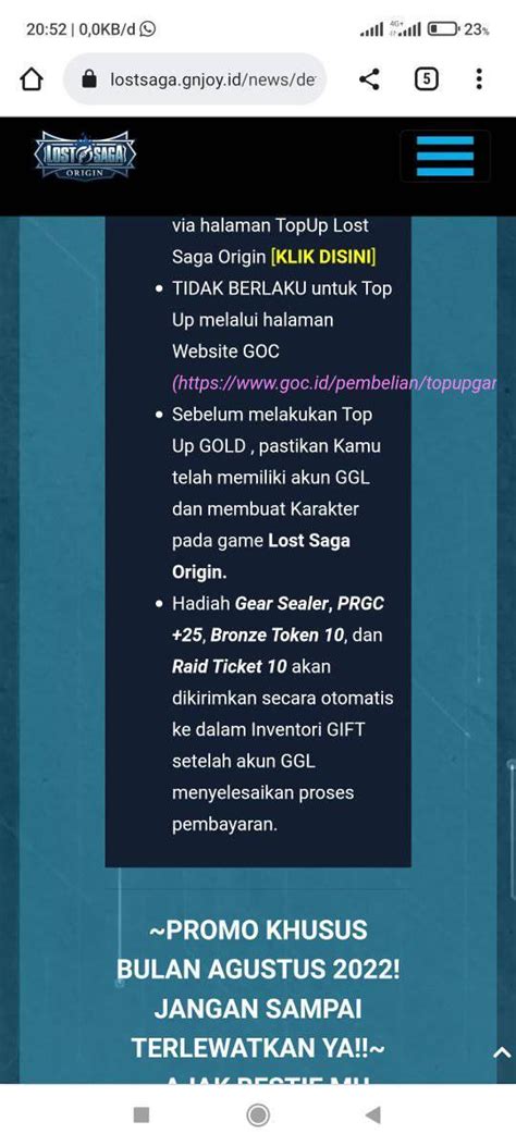 spesial airdrop voucher gold lost saga & topup lost saga gold premium agar gambar jernih seller profesional — penggemar CR wajib cek image 1